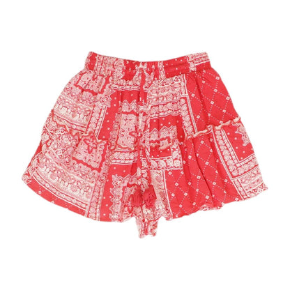 Red Paisley Shorts
