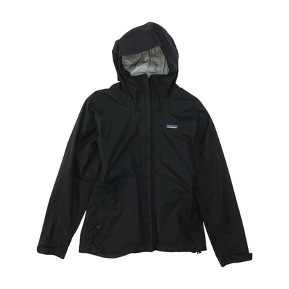 Black Solid Rain Jacket