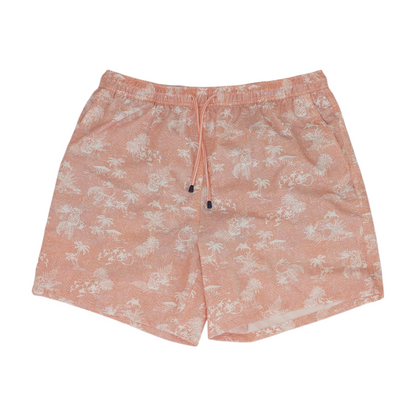 Peach Print Swim Bottom