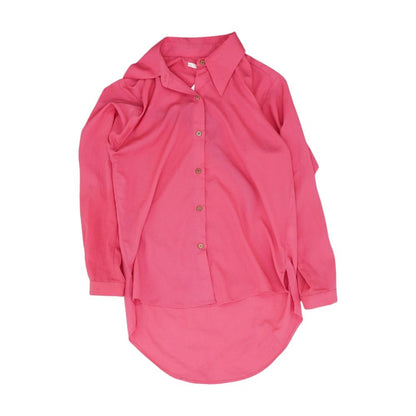 Pink Solid Button Down