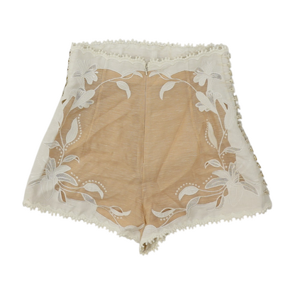 Zimmermann Corsage Lily Embroidered High-Waist Shorts – Image 2