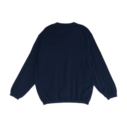 Navy Solid Pullover Sweater