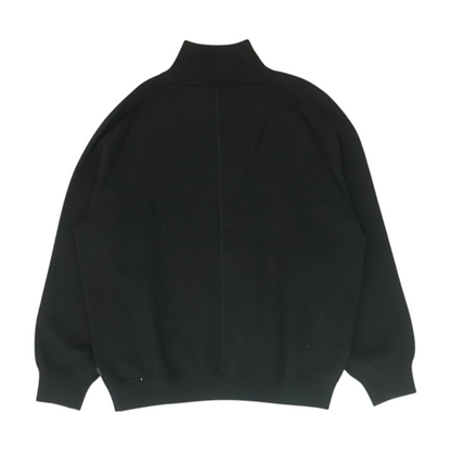 Black Solid 1/4 Zip Pullover