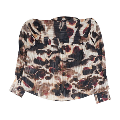 Brown Print Blouse