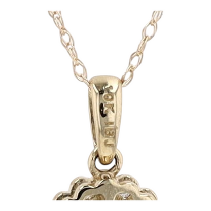 1/2 ctw 10K Yellow Gold Emerald Pendant Necklace