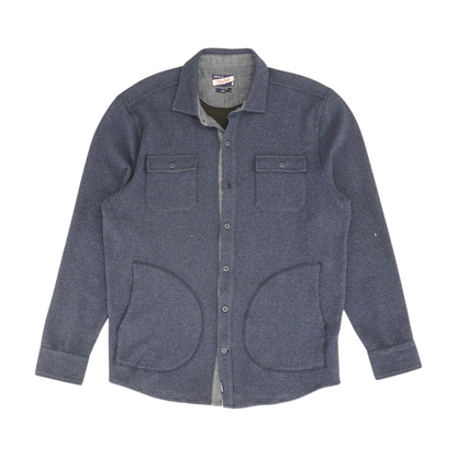 Navy Solid Flannel Button Down