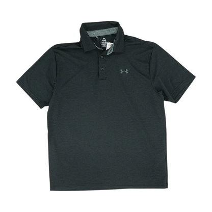Charcoal Solid Short Sleeve Polo