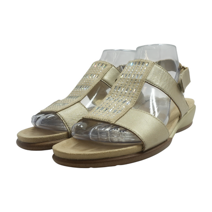 Gold Wedged Sandals