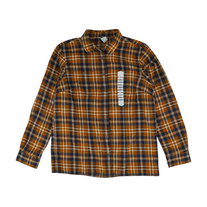 Rust Plaid Flannel Button Down