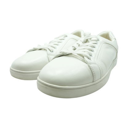 White Low-Top Athletic Shoes