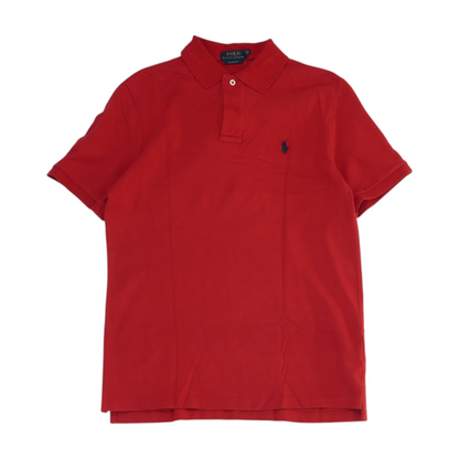 Red Solid Short Sleeve Polo