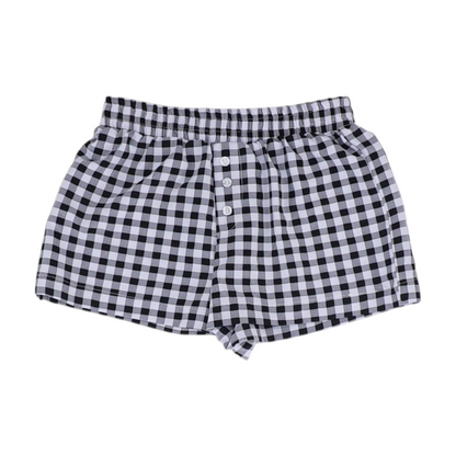 Black Check Pajama Bottom