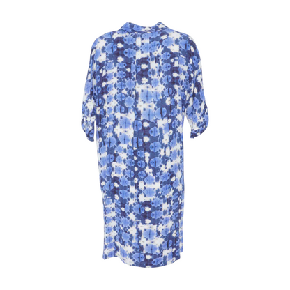 Blue Floral Midi Dress