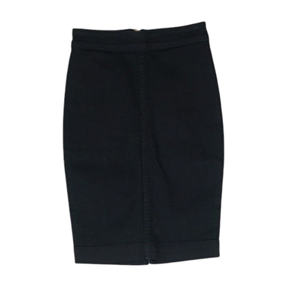 Black Solid Mini Skirt
