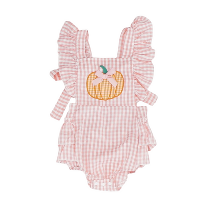 Pink Check Sleeveless One-Piece
