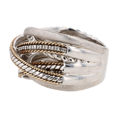 Sterling Silver Diamond Fashion Ring
