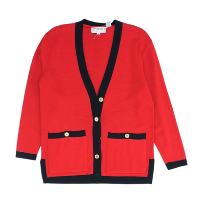 Red Cardigan Sweater