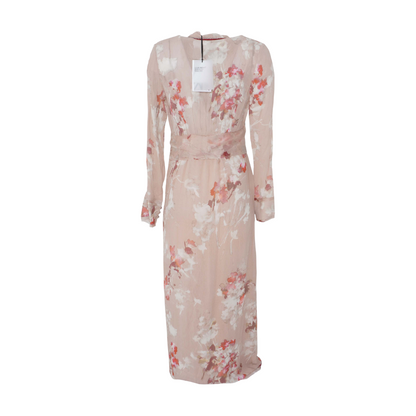 Beige Floral Maxi Dress