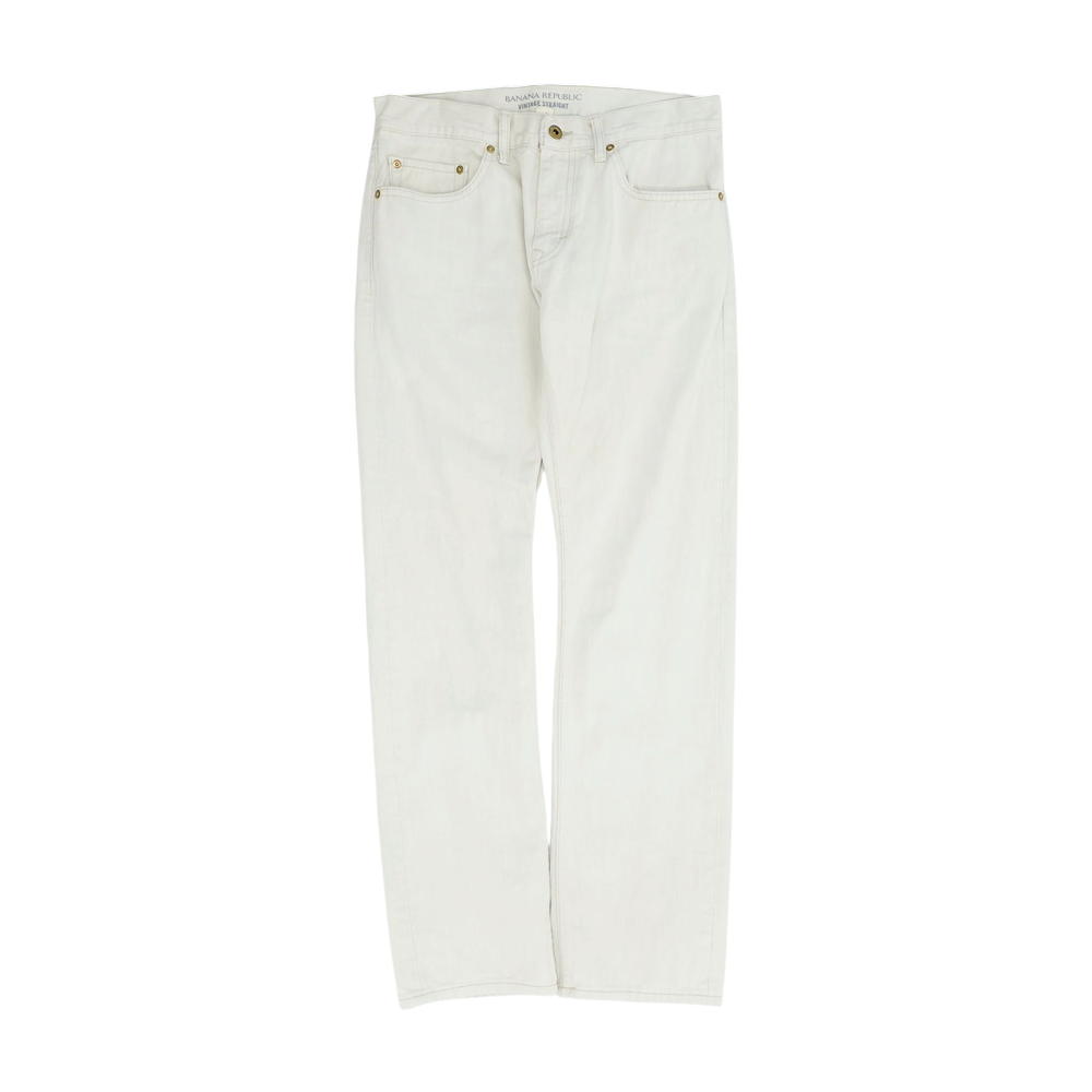 Beige Straight Pants