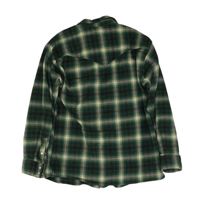 Green Plaid Flannel Button Down