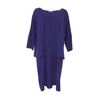 Navy Plus Midi Dress