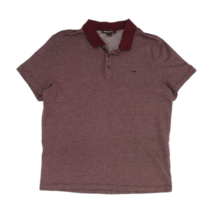 Maroon Abstract Short Sleeve Polo