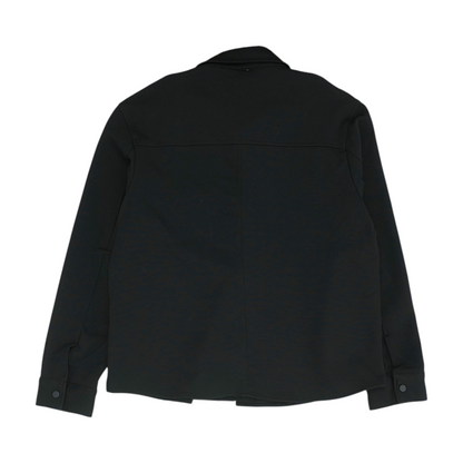 Black Solid Long Sleeve Button Down