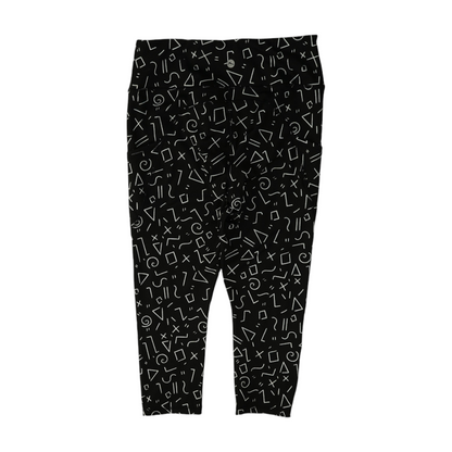 Black Graphic Active Leggings