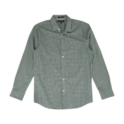 Green Check Long Sleeve Button Down