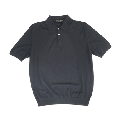 Black Solid Short Sleeve Polo