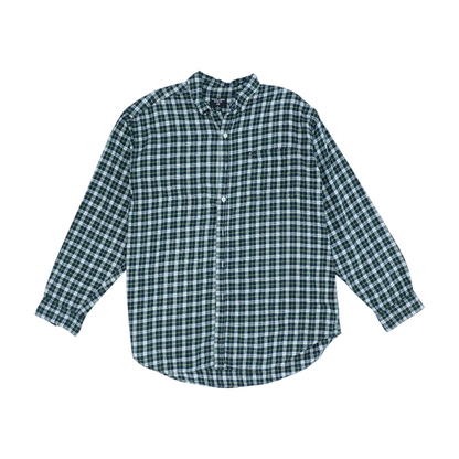 Green Plaid Flannel Button Down