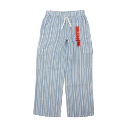 Blue Striped Regular Pants
