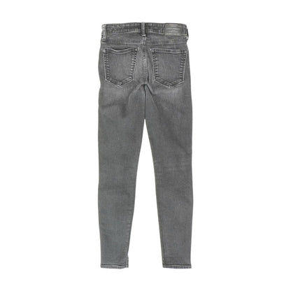 Black Solid Skinny Leg Jeans