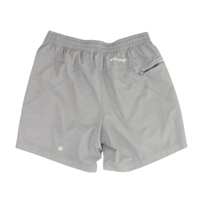 Gray Striped Active Shorts
