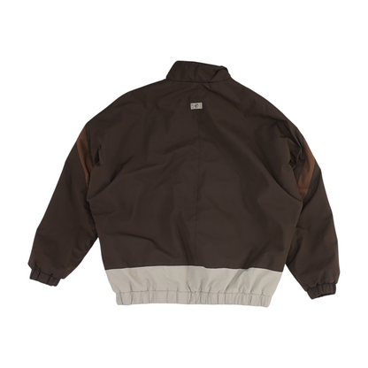Brown Color Block Jacket