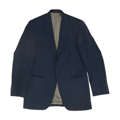 Navy Long Solid Sport Coat