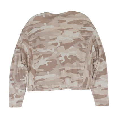 Beige Camo Henley T-Shirt