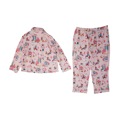 Pink Graphic Pajama Set
