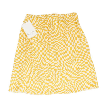 Yellow Check Mini Skirt