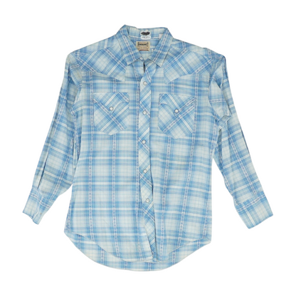 Blue Plaid Long Sleeve Button Down