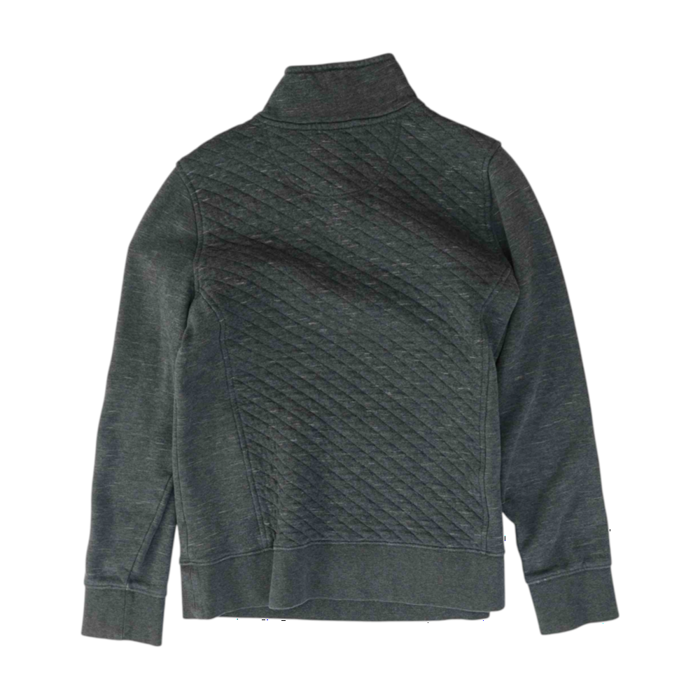 Gray Solid 1/4 Zip Pullover