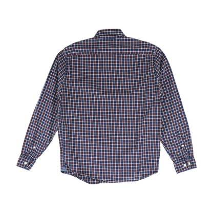 Maroon Check Long Sleeve Button Down