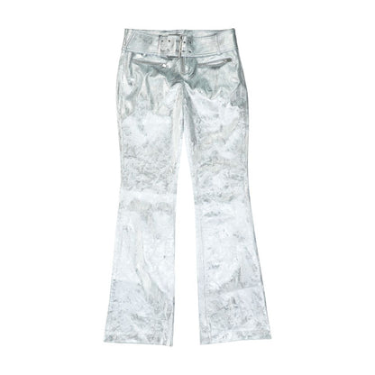 Silver Solid Pants
