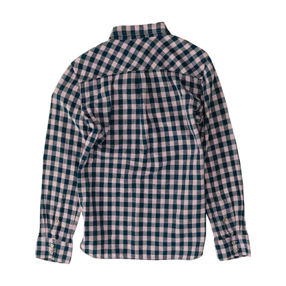 Teal Check Flannel Button Down