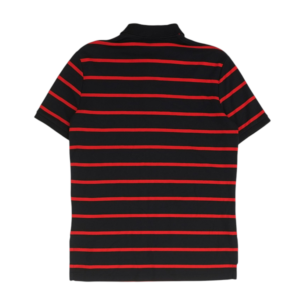 Black Striped Short Sleeve Polo