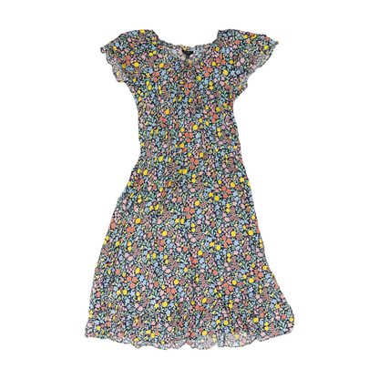 Navy Floral Midi Dress