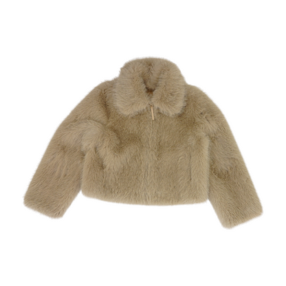 Beige Solid Jacket