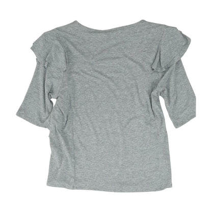 Gray Solid Knit Top