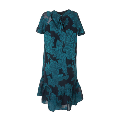 Green Floral Midi Dress