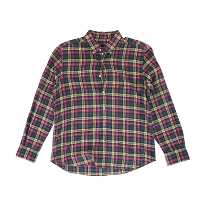 Red Plaid Long Sleeve Button Down